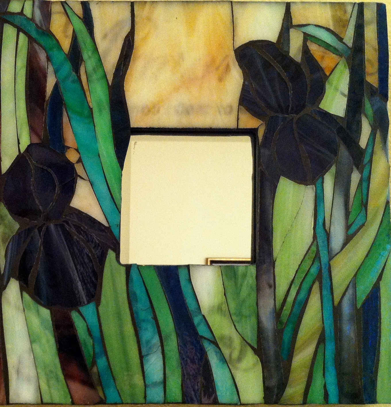 Irises Mosaic Mirror 12x12